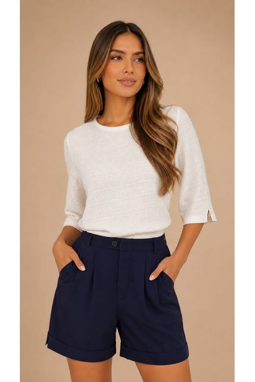 BLUSA JACQUARD IPANEMA OFF WHITE